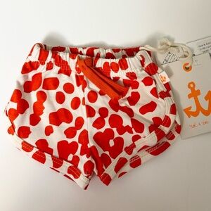 Noe & Zoe baby shortie coral pink shorts size 0-3 mo new